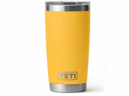 YETI rambler 20oz color Mango tapa sencilla